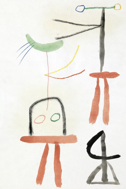 Joan Miró, Untitled, 1949, Watercolour, brush and ink and wax crayon on paper, 62 x 46 cm