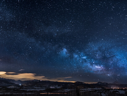 The stars shining brightly over Silverthorne, Colorado, United States