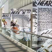 Mark Thomas Gibson, The Banner project, exhibition view. Courtesy of Museum of Fine Arts Boston