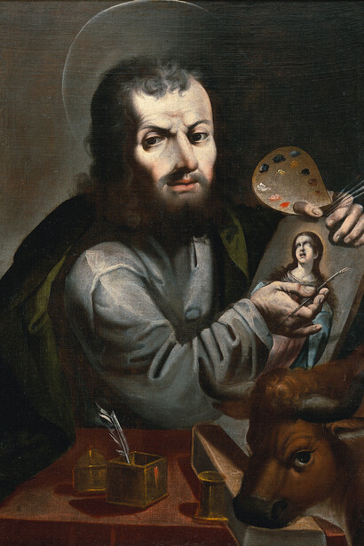 Melchor Pérez Holguín. Saint Luke Painting the Virgin, about 1714. Carl and Marilynn Thoma Collection.