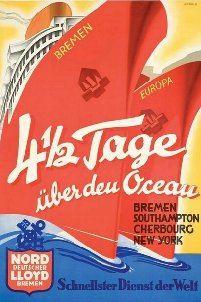 Nord Deutscher Lloyd Bremen, manifesto navale
