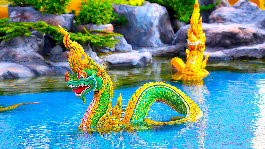 Nāga, Himmapan animal on Royal Crematorium King Rama IX