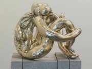 Sarah Lucas, Hoolian, 2013, Cast bronze, 19 x 21 1/2 x 21 1/2 inches (48.3 x 54.6 x 54.6 cm), Photo: David Regen, Copyright Sarah Lucas, Courtesy Gladstone Gallery, New York and Brussels
