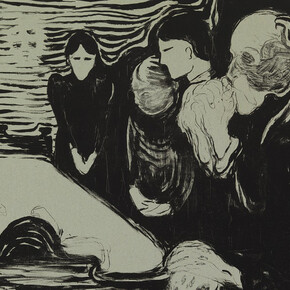 Edvard Munch, By the deathbed, 1896. Courtesy of Ateneum 