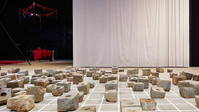 Sheela Gowda
And that is no lie, 2015
Installation view, Pérez Art Museum, Miami, 2015 Courtesy the artist and Pérez Art Museum, Miami Photo: Oriol Tarridas