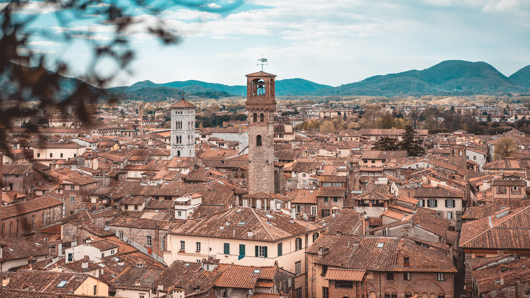 Vista panorâmica da cidade de Lucca na Itália