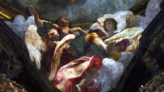 Sebastiano Ricci, dettaglio dell'Affresco per la cappella ossario di San Bernardino alle Ossa a Milano,Italia  (Giovanni Dall'Orto)