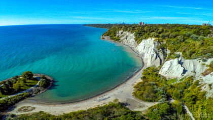 The bird's-eye view of Scarborough Bluffs encapsulates all that it has to offer