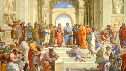 «La escuela de Atenas» (1510-1511), Rafael Sanzio