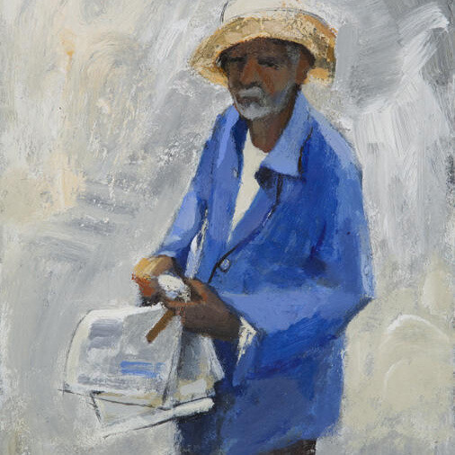 John Brown, Old Griollo Selling Newspapers
