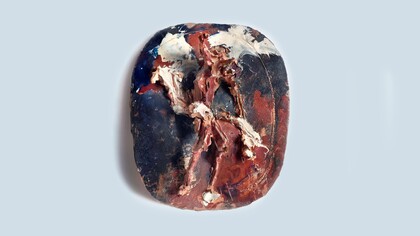 Lucio Fontana, "Crocifissione", 1957, ceramica smaltata, collezione privata