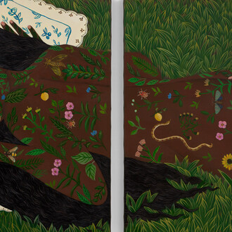 Kelly Sinnapah Mary, Invisible vegetation of desire (detail), 2025. Courtesy of James Cohan Gallery