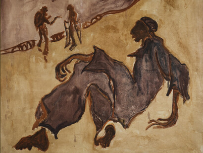 Luis Claramunt, Figura y dos figuras, 1986 (detalle). © Pedro Martínez de Albornoz