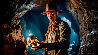 Indiana Jones. Indiana Jones nos faz revisitar o passado e os velhos mitos e sua mais icónica simbólica