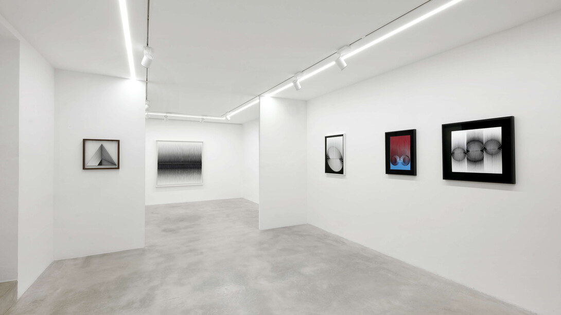 Alberto Biasi, Politipi, vista della mostra. Per gentile concessione della Galleria Dep Art