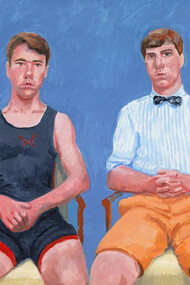 David Hockney, 
Augustus and Perry Barringer, 16-17 & 21 June (2014), 
Acrylic on canvas, 
91.4 x 121.9 cm © David Hockney,
Photo Credit: Richard Schmidt