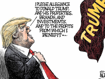 The 2017 Pulitzer Prize Winning Cartoons of Jim Morin. Courtesy of Newseum 