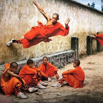 Monastère de Shaolin, Le Henan, Chine 2004. © Steve McCurry. Exposition « Regards » à l’Hôtel Caumont - Centre d’Art à Aix-en-Provence