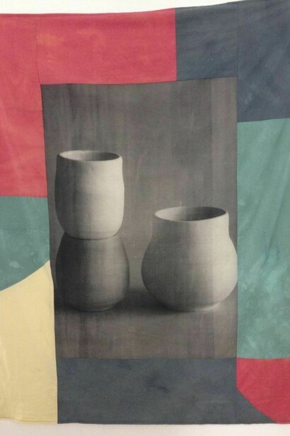 Christian Newby, Breton Study 4, 2013, Screenprint on muslin and hand dyed fabric, 171 x 133 cm, Courtesy of Vitrine