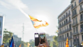 Manifestación independentista en Barcelona