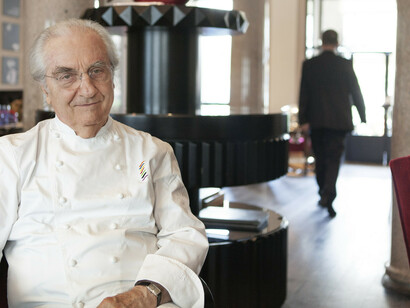 Gualtiero Marchesi nel suo ristorante © Luisa Valieri