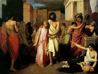 Charles François Jalaber, Edipo e Antigone, 1842