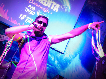 La Inédita durante una presentación en El QuinQué, Arequipa, Perú, 18 de mayo de 2018