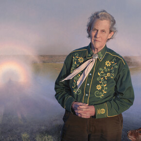 David Lenz, Brocken spectre and glory: portrait of Temple Grandin (detail), 2022. Courtesy of National Portrait Gallery