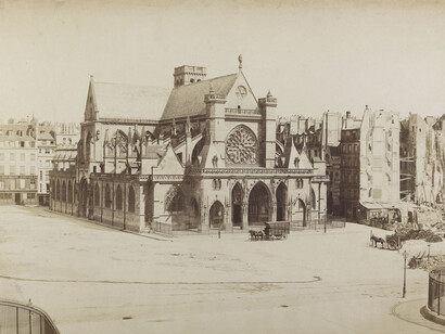 Edouard Baldus, Travaux autour de l'église Saint-Germain-l'Auxerrois, Paris, zwischen 1857. Mit freundlicher Genehmigung der Staatlichen Museen