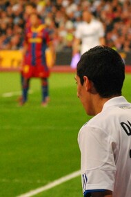 Ángel Di María vistiendo la camiseta del Real Madrid