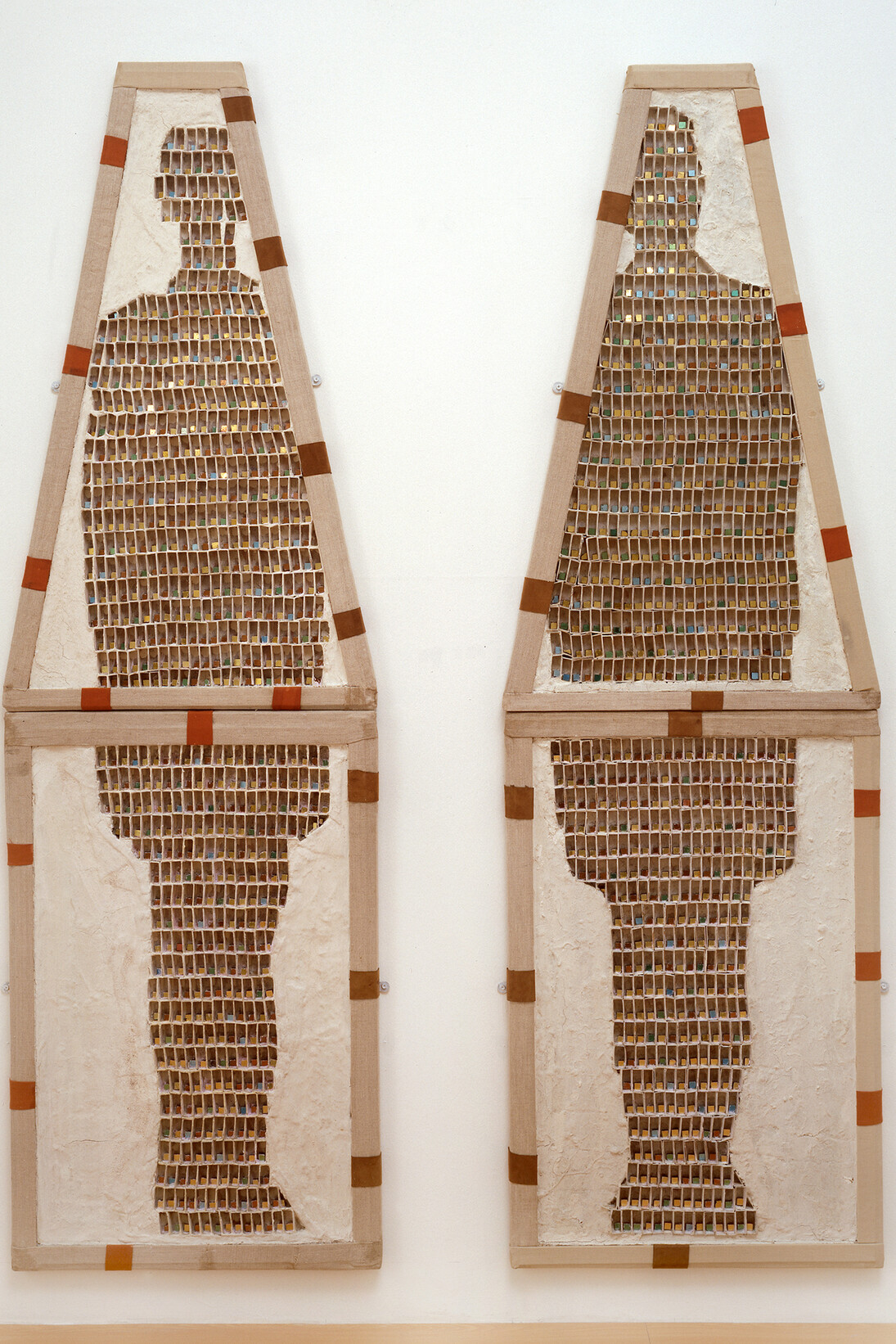 Paul Neagu, Great Tactile Table, 1970, Wood, cardboard, textile, glass, canvas, 193.7 x 120.5 x 3.5 cm © Estate of Paul Neagu / DACS London 2015. Photo: © Tate, London 2015
