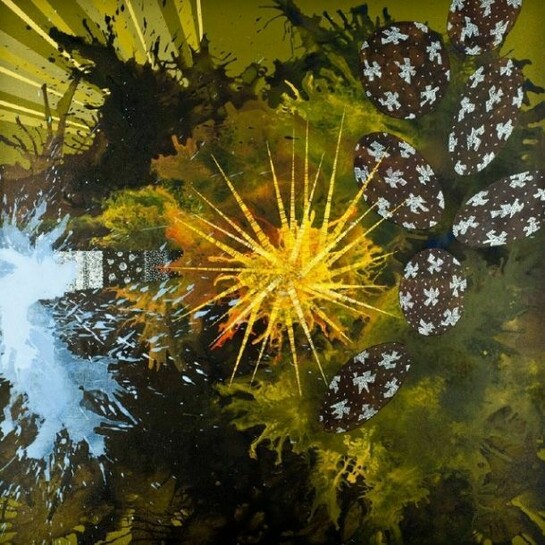 Center of Mass, 2013, Acrylic on canvas, 40” x 40”