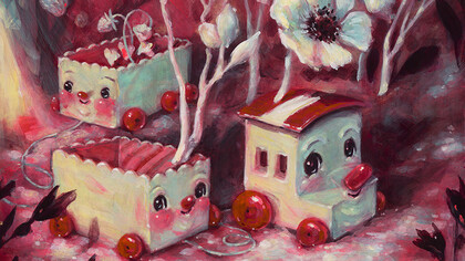 Brandi Milne, So much the Better Ahead, 50 x 40 cm, Acrylic on panel, Courtesy the artist and Dorothy Circus Gallery