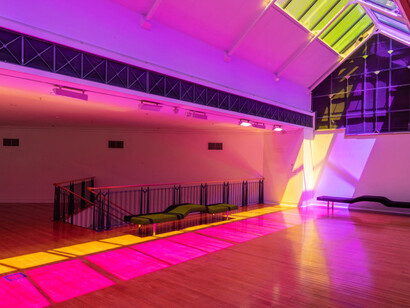 Light interference (Spectral transmission), exhibition view. Courtesy of Dunedin Public Art Gallery