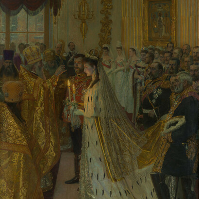Tuxen The Marriage of Nicholas II, Tsar of Russia, 26th November 1894 painted in 1895