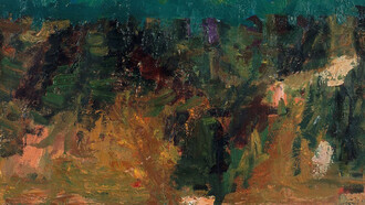 Ennio Morlotti, Landscape, 1955, oil on canvas, cm  61 x 77, detail
