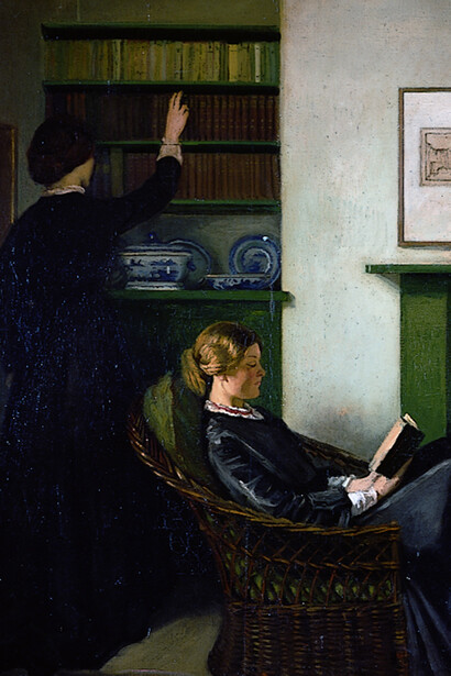 William Rothenstein, The Browning Readers (detail), 1900, Oil on canvas, 76 x 96.5 cm, Bradford Museums & Galleries
© The Estate of William Rothenstein