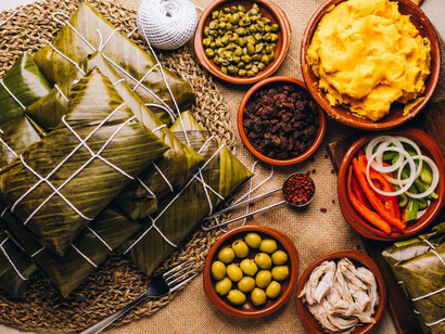 Algunos ingredientes de las hallacas