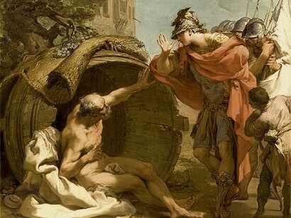 La escena de Diógenes y Alejandro vista por una óptica neoclásica