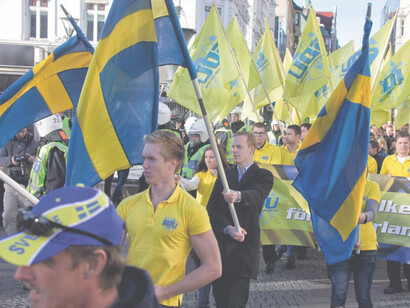 Marcha a favor de la ultraderecha en Suecia