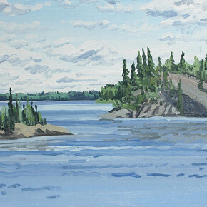 Neil Welliver, Study for Islands Allagash (detail), 1990. Courtesy of Alexandre Gallery