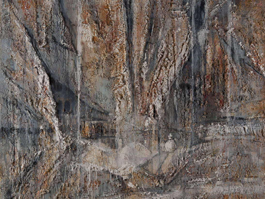Thaier Helal, Maaloula, 2014, Mixed media on canvas, 152 x 183 cm