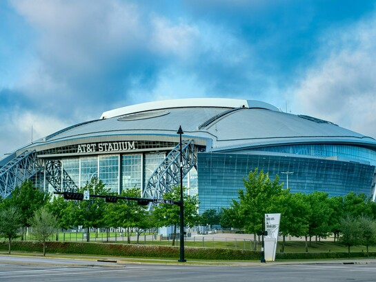 A clear view of AT&T Stadium, representing the benchmark for fan experience among 2026 FIFA World Cup venues