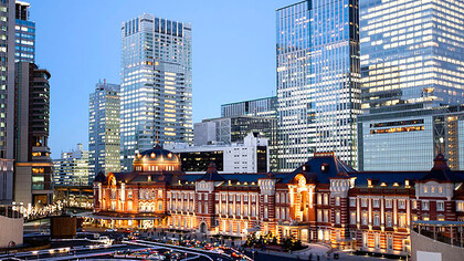 Tokyo Station, a major stop on the Yamanote line in Tokyo