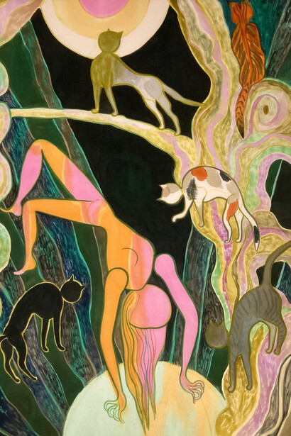 Emma Talbot, Nine lives (detail), 2023. Courtesy of 21Art