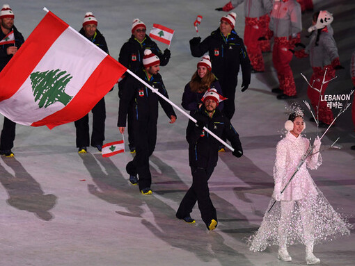 Samer Tawk.  Winter Olympic Games 2018.  Opening