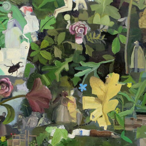 Untitled to R.D., 2016, oil on panel, 52 x 52 cm. Courtesy of Long & Ryle