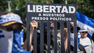 Manifestación por la liberación de los presos políticos en Nicaragua