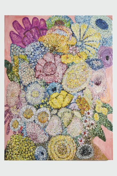 Vanessa Prager, Ceremony, 2023, Oil on canvas, 96 x 72 inches, 244 x 183 cm. Courtesy of The Hole, New York