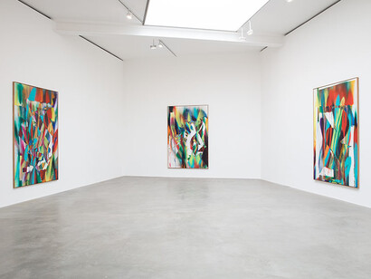 Prototypes of Imagination, Installation view of the exhibition © 2018 Katharina Grosse and VG Bild-Kunst, Bonn. Photo: Lucy Dawkins. Courtesy Gagosian